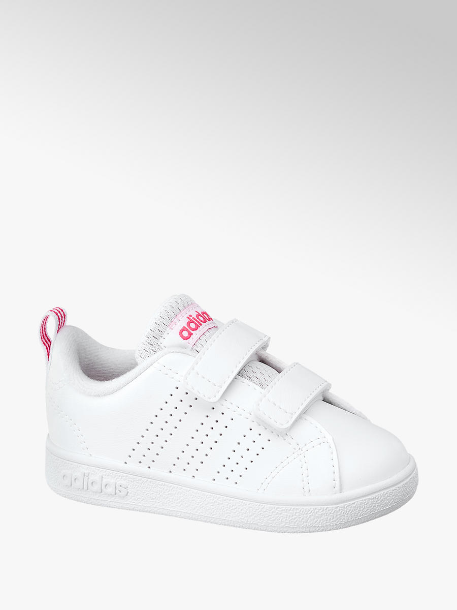 Mädchen Klettschuhe VS ADV CL von adidas in weiß Mädchen Klettschuhe VS ADV CL von adidas in weiß